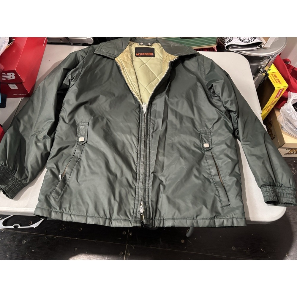 Vintage McGregor Full Zip‎ Green Quilted Interior Size L